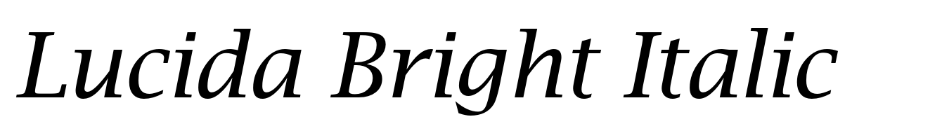 Lucida Bright Italic